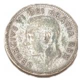 Silver 1949 Canada 10ï¿½ Coin