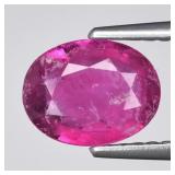 1.02ct 8x6.3mm Oval Natural Purplish Pink Tourmali