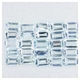 Baguette Natural Unheated Nice Blue Aquamarine 25p