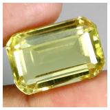 Octagon Cut Natural Unheated Lemon Quartz Brazil 1