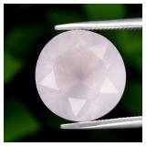 5.08ct Round Brilliant Natural Very Light Pink Ros