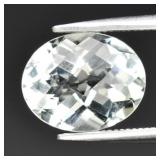 2.25ct 10x8mm VS Oval Natural Very Light Green Ame