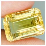 Octagon Concave Cut Natural Top Yellow Citrine 9.8
