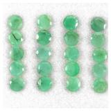 Round Cut Natural Unheated Transparent Green Emera