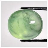 13.54ct 14.8x13mm Oval Cabochon Natural Green Preh