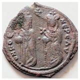 Phocas with Leontia AD602-610 Follis Ancient coin