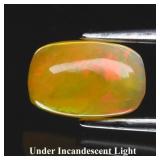 0.95ct Cushion Cabochon Natural White Opal - Rainb