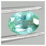 Oval Cut 100% Natural Unheated Bluish Green Emeral