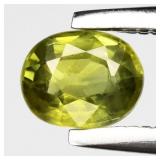 0.43ct 4.7x3.7mm Oval Natural Green Sapphire - Hea