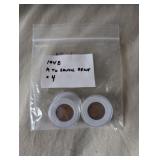 1948 Pennies. 4x, circulated. A to Small Denticle