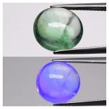 7.66ct Oval Cabochon Natural Green Fluorite - Colo