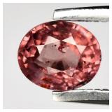 0.61ct 5.5x4.5mm Oval Natural Purplish Pink Malaya
