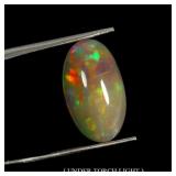 Oval AAA Floral Flash Play Of Color Crystal Fire O