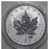 Canada $5 Maple Leaf Bullion 2004 Cancer Privy Mar
