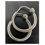 Silver Hoop Earrings Retail Value $30