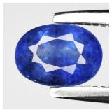 0.63ct 5.7x4mm Oval Blue Sapphire - Heated Glass F