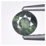 0.39ct 4mm Round Natural Green Sapphire - Heated,