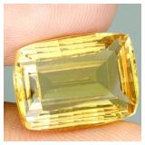 Antique Concave Cut Natural Top Yellow Citrine 9.7