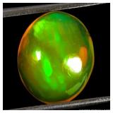 Oval AAA Floral Flash Play Of Color Crystal Fire O