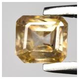 0.46ct 4.2x3.8mm Octagon Natural Light Yellow Zirc