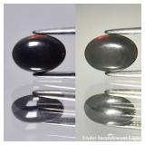 0.67ct 8.5x6mm Oval Cabochon Natural Black Opal -