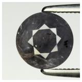 1.53ct 7mm Round Natural Blue Purple Sapphire - He