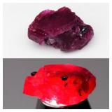 4.98ct 12.5x8mm Rough Natural Purplish Red Ruby -