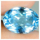 Oval Cut Natural Sky Blue Topaz Africa 7.82ct 14x1