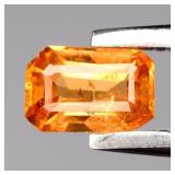 0.43ct 5x3.5mm Octagon Natural Orange Spessartite