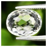 2.07ct 9x7mm VVS Oval Natural White Quartz - Brazi