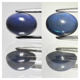 0.68ct 8x6mm Oval Cabochon Natural Black Opal - Co