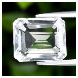 4.59ct 10.7x8.8mm VVS Octagon Natural White Quartz