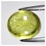 7.08ct 11x9.5mm Oval Cabochon Natural Green Grossu