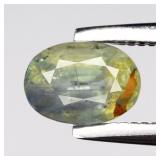 0.73ct 5.5x4mm Oval Natural Blue Green Sapphire -