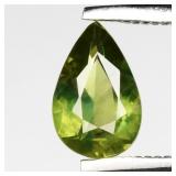 0.70ct 7x4.5mm Pear Natural Blue Green Sapphire -