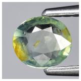 0.41ct 5.5x4.7mm Oval Natural Green Sapphire - Unh