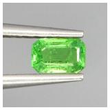 Emerald Cut Natural Unheated Top Green Tsavorite G