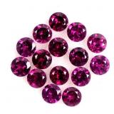 Round Cut Natural Pink Raspberry Rhodolite Garnet