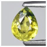 0.36ct VS Pear Natural Yellow Green Sapphire - Unh