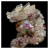 Handcrafted Dragon Resin Figurine Natural Ruby Top