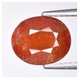 3.12ct 9.5x7.7mm Oval Natural Orange Spessartite G