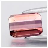 0.74ct VS Octagon Natural Orangish Pink Tourmaline
