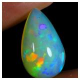 Pear Cab AAA Floral Flash Play Of Color Crystal Fi