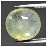 6.27ct Oval Cabochon Natural Green Prehnite with B