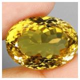 Oval Natural Unheated Top Rich Yellow Citrine Braz