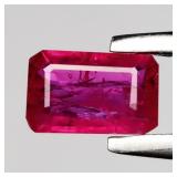 0.37ct 5.3x3.3mm Octagon Natural Purplish Red Ruby