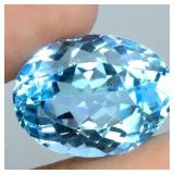 Oval Cut Natural Sky Blue Topaz Africa 9.03ct 15x1