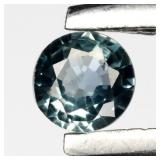 0.11ct VS Round Natural Bluish Green Sapphire - Un