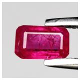 0.32ct 5x3.2mm Octagon Natural Purplish Red Ruby -