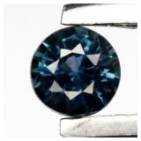0.15ct 3mm Round Natural Green Blue Sapphire - Unh